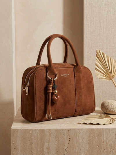Sac à main flora en daim